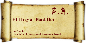 Pilinger Montika névjegykártya